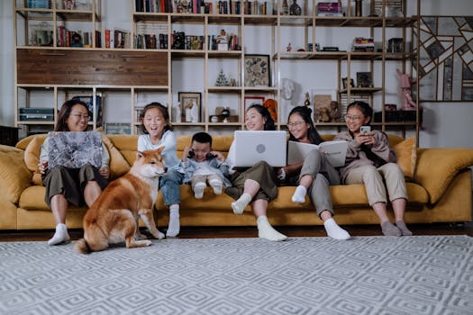 Shiba Inu socializing with other dogs