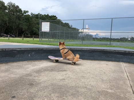 happy Shiba Inu training